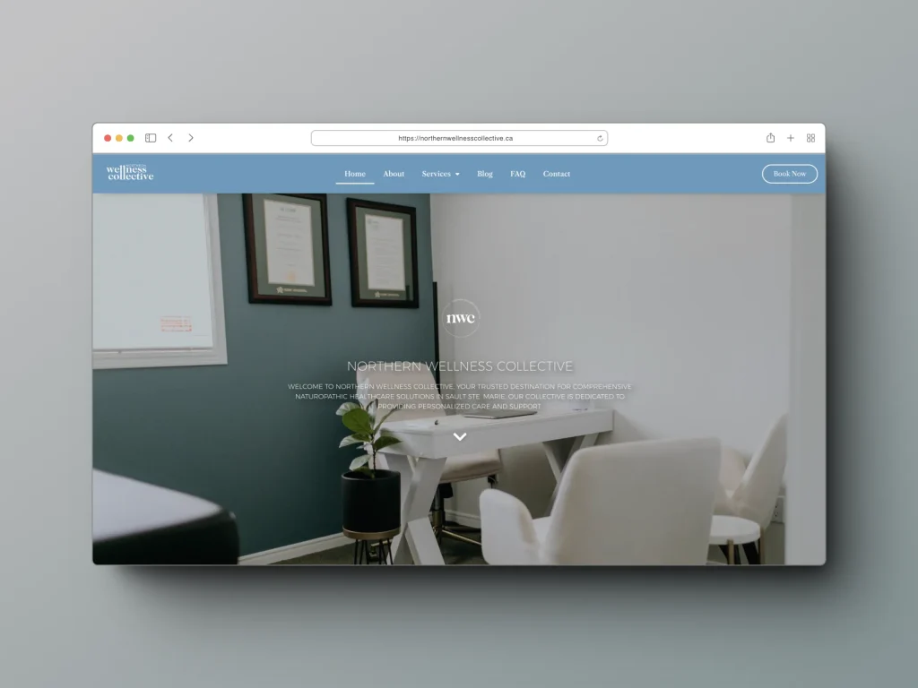 Northern Wellness Collective Website Desktop View