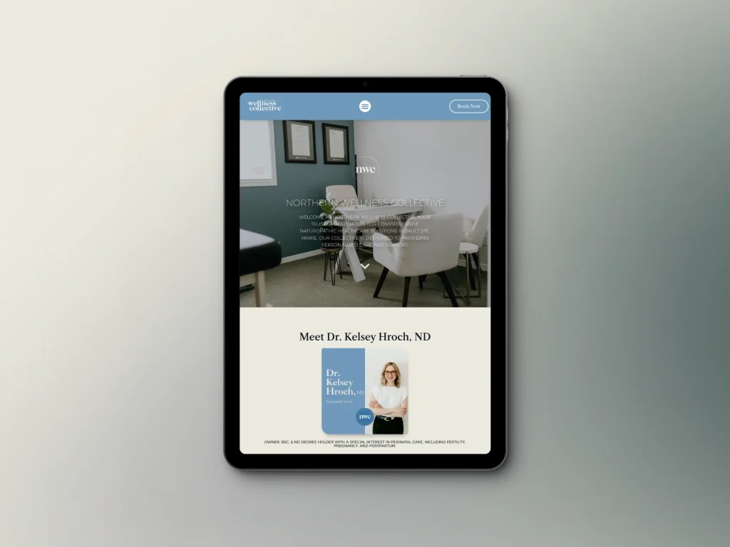 Northern Wellness Collective Website Tablet View