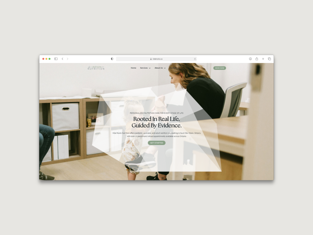 Vital Roots Nutrition website design